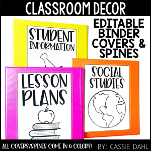 Binder Covers & Spines (EDITABLE Resource with 21 Cover Options)