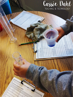 Integrate some fun science centers into your Matter Unit. This blog post is packed full of ideas for matter measurement centers and it even includes a FREE recording sheet to make your planning even easier!