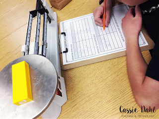 Integrate some fun science centers into your Matter Unit. This blog post is packed full of ideas for matter measurement centers and it even includes a FREE recording sheet to make your planning even easier!