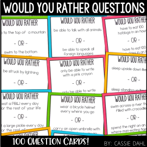 Would You Rather Question Cards