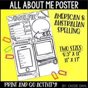 All About Me Poster - Back to School Activity